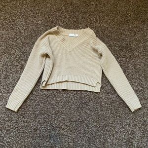 Beige crop sweater